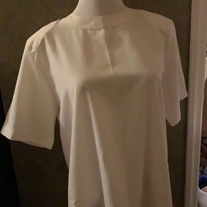 Worthington Short Sleeved Cream Blouse
